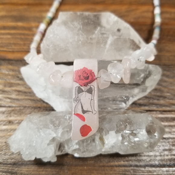 Suggestive Stones Series no.9 - Rose Quartz-Handmade - Picture 1 of 4